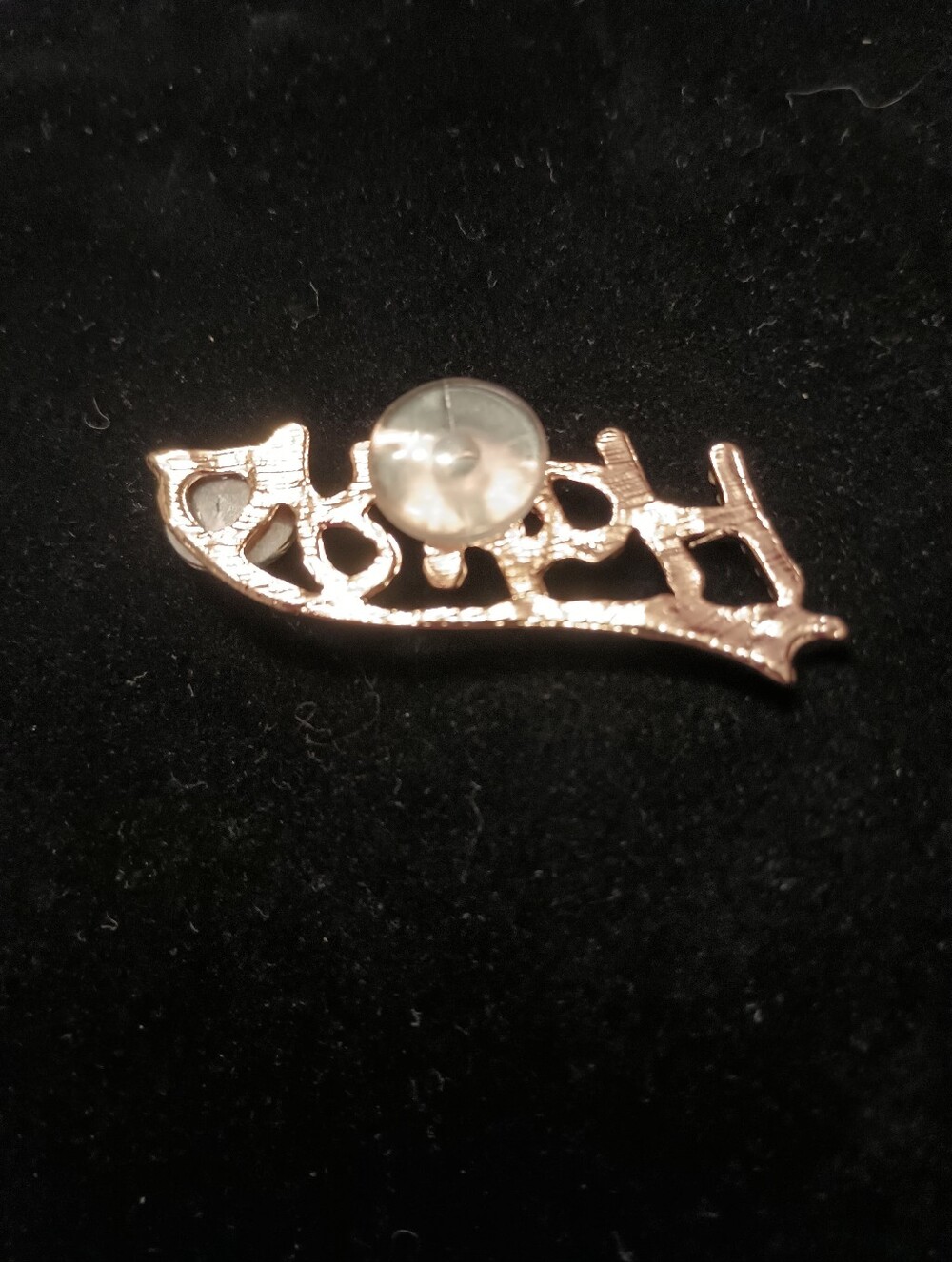 Shoe Charm "Happy" In Goldtone Script With Rhinestone Accents - Picture 2 of 6